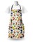 Ambesonne Mushroom Apron, Pattern Types of Mushrooms Wild Species Natural Organic Food Garden Theme, Unisex Kitchen Bib with Adjustable Neck for Cooking Gardening, Adult Size, Multicolor